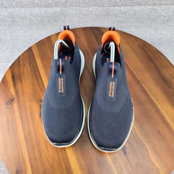 Skechers Go Walk Hyper Pillar Slip-On Shoes Us 8 Navy Blue Orange Men Textile Ma - Picture 5 of 14